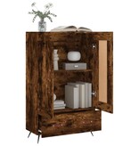 VidaXL Hoge kast 69,5x31x115 cm bewerkt hout gerookt eikenkleurig