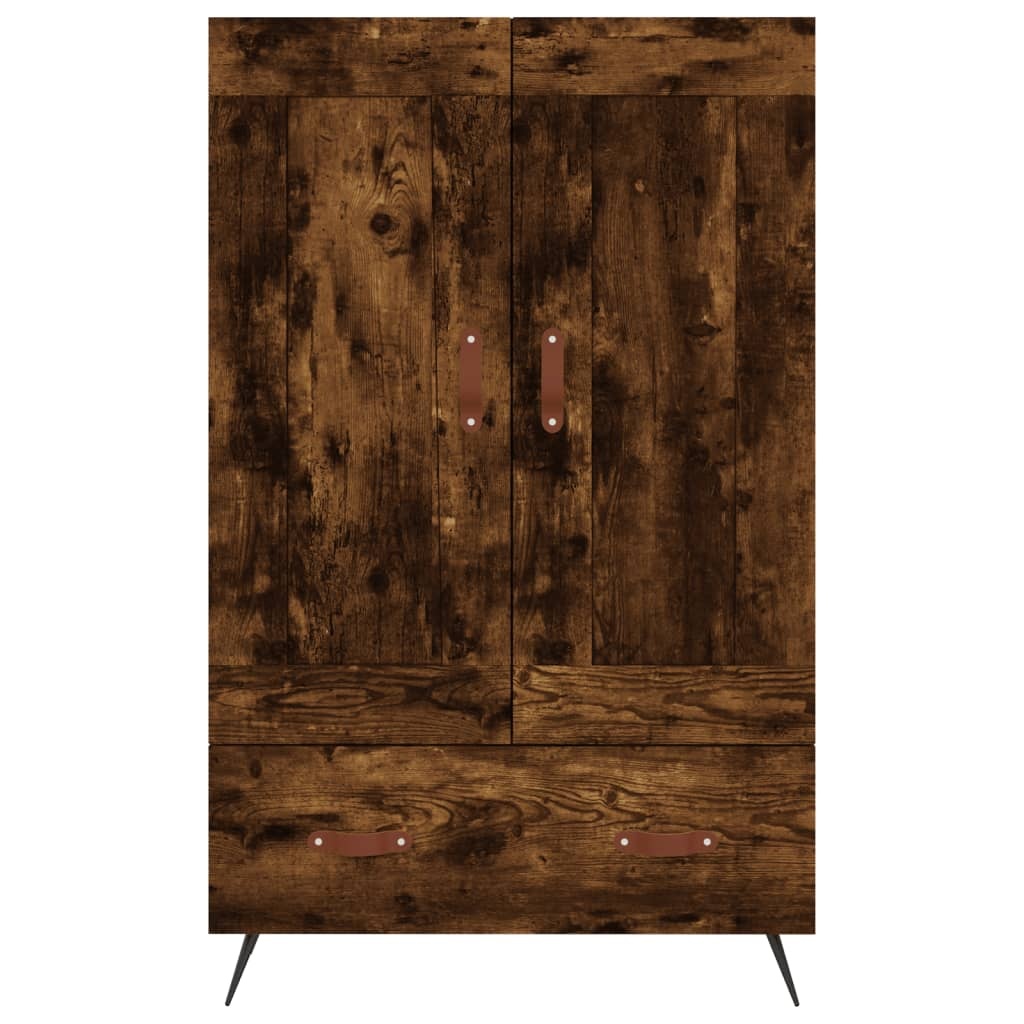 VidaXL Hoge kast 69,5x31x115 cm bewerkt hout gerookt eikenkleurig