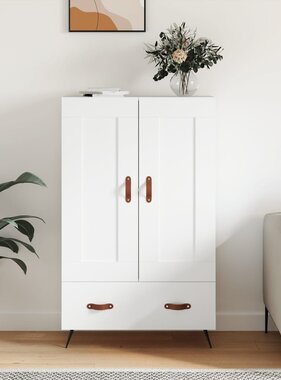 VidaXL Hoge kast 69,5x31x115 cm bewerkt hout wit