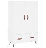 VidaXL Hoge kast 69,5x31x115 cm bewerkt hout wit