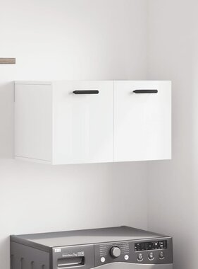 VidaXL Wandkast 60x36,5x35 cm bewerkt hout hoogglans wit