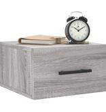 VidaXL Nachtkastjes 2 st wandgemonteerd 35x35x20 cm grijs sonoma eiken