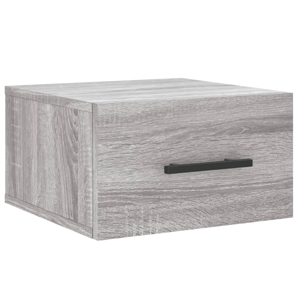 VidaXL Nachtkastjes 2 st wandgemonteerd 35x35x20 cm grijs sonoma eiken