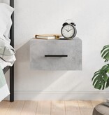 VidaXL Nachtkastje wandgemonteerd 35x35x20 cm betongrijs