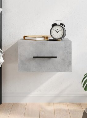 VidaXL Nachtkastje wandgemonteerd 35x35x20 cm betongrijs