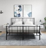 VidaXL Nachtkastjes 2 st wandgemonteerd 35x35x20 cm hoogglans wit