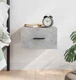 VidaXL Nachtkastje wandgemonteerd 35x35x20 cm betongrijs