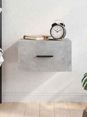 VidaXL Nachtkastje wandgemonteerd 35x35x20 cm betongrijs