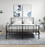 VidaXL Nachtkastjes 2 st wandgemonteerd 35x35x20 cm hoogglans wit