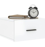 VidaXL Nachtkastjes 2 st wandgemonteerd 35x35x20 cm hoogglans wit