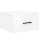 VidaXL Nachtkastjes 2 st wandgemonteerd 35x35x20 cm hoogglans wit