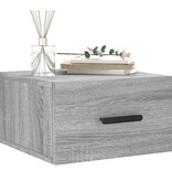 VidaXL Nachtkastjes 2 st wandgemonteerd 35x35x20 cm grijs sonoma eiken