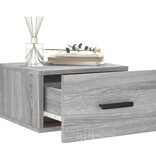 VidaXL Nachtkastjes 2 st wandgemonteerd 35x35x20 cm grijs sonoma eiken