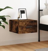 VidaXL Nachtkastje wandgemonteerd 35x35x20 cm gerookt eikenkleurig