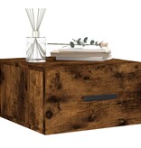 VidaXL Nachtkastje wandgemonteerd 35x35x20 cm gerookt eikenkleurig
