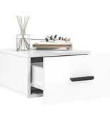 VidaXL Nachtkastjes 2 st wandgemonteerd 35x35x20 cm hoogglans wit