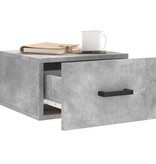 VidaXL Nachtkastjes 2 st wandgemonteerd 35x35x20 cm betongrijs