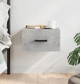 VidaXL Nachtkastje wandgemonteerd 35x35x20 cm betongrijs