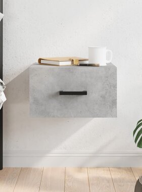 VidaXL Nachtkastje wandgemonteerd 35x35x20 cm betongrijs