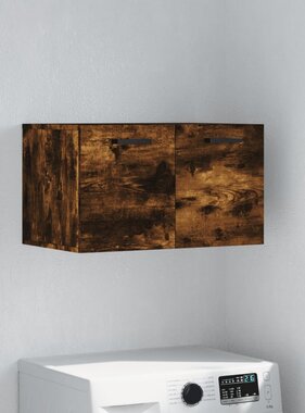 VidaXL Wandkast 60x36,5x35 cm bewerkt hout gerookt eikenkleurig