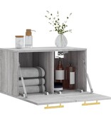 VidaXL Wandkast 60x36,5x35 cm bewerkt hout grijs sonoma eikenkleurig