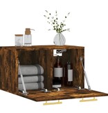 VidaXL Wandkast 60x36,5x35 cm bewerkt hout gerookt eikenkleurig