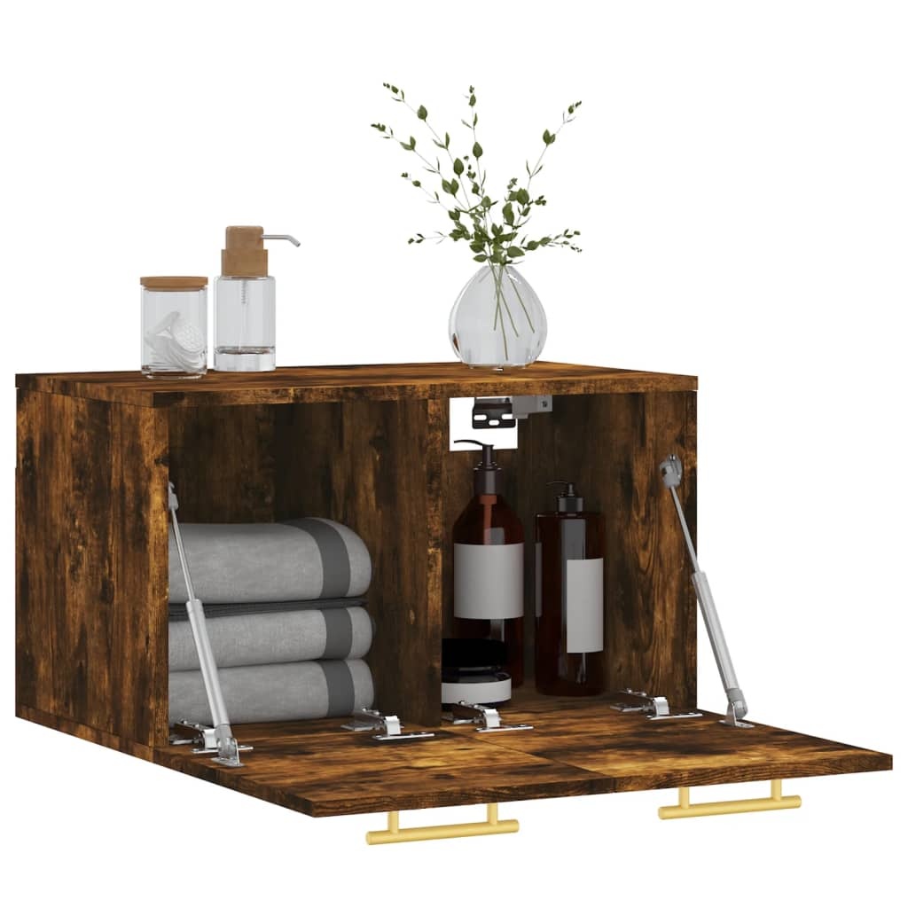 VidaXL Wandkast 60x36,5x35 cm bewerkt hout gerookt eikenkleurig