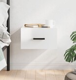 VidaXL Nachtkastje wandgemonteerd 35x35x20 cm hoogglans wit