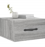 VidaXL Nachtkastjes 2 st wandgemonteerd 35x35x20 cm grijs sonoma eiken