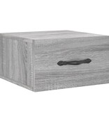 VidaXL Nachtkastje wandgemonteerd 35x35x20 cm grijs sonoma eikenkleur