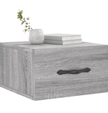 VidaXL Nachtkastje wandgemonteerd 35x35x20 cm grijs sonoma eikenkleur