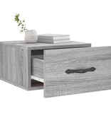 VidaXL Nachtkastje wandgemonteerd 35x35x20 cm grijs sonoma eikenkleur