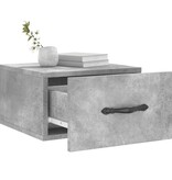 VidaXL Nachtkastjes 2 st wandgemonteerd 35x35x20 cm betongrijs