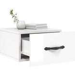 VidaXL Nachtkastjes 2 st wandgemonteerd 35x35x20 cm hoogglans wit