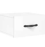 VidaXL Nachtkastjes 2 st wandgemonteerd 35x35x20 cm hoogglans wit