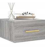 VidaXL Nachtkastjes 2 st wandgemonteerd 35x35x20 cm grijs sonoma eiken