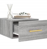 VidaXL Nachtkastjes 2 st wandgemonteerd 35x35x20 cm grijs sonoma eiken