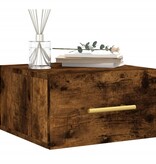 VidaXL Nachtkastjes 2 st wandgemonteerd 35x35x20 cm gerookt eikenkleur
