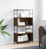 VidaXL Boekenkast 80x30x145,5 cm bewerkt hout en ijzer bruineikenkleur