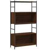 VidaXL Boekenkast 80x30x145,5 cm bewerkt hout en ijzer bruineikenkleur