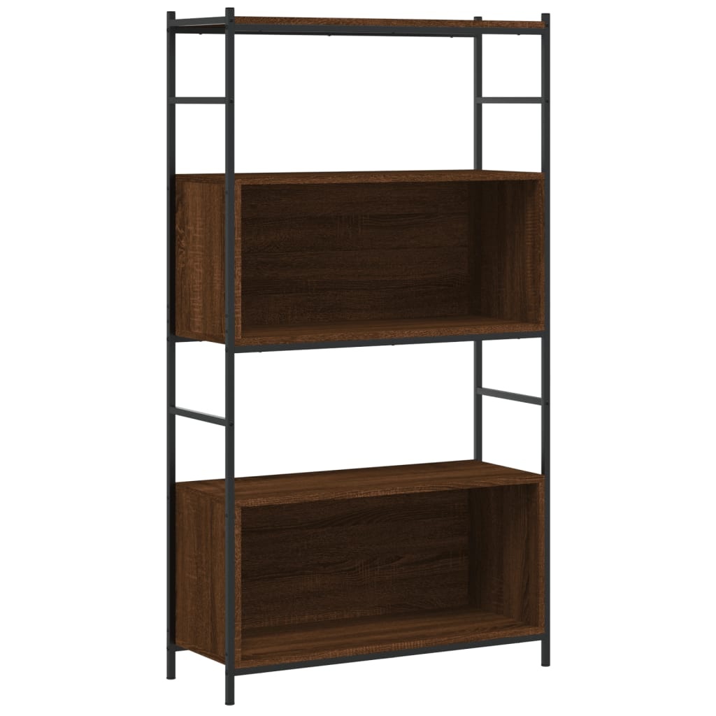 VidaXL Boekenkast 80x30x145,5 cm bewerkt hout en ijzer bruineikenkleur