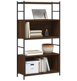 VidaXL Boekenkast 80x30x145,5 cm bewerkt hout en ijzer bruineikenkleur