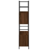 VidaXL Boekenkast 80x30x145,5 cm bewerkt hout en ijzer bruineikenkleur