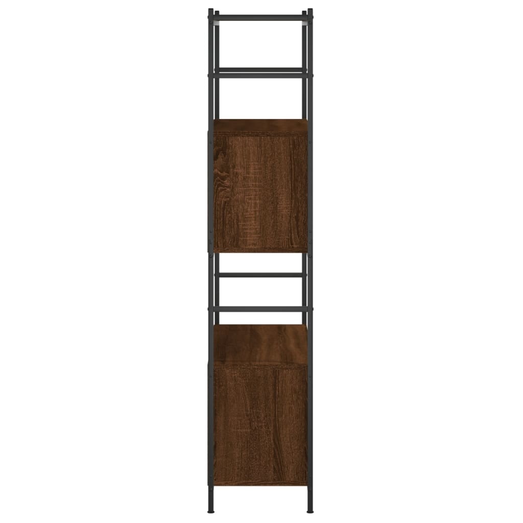 VidaXL Boekenkast 80x30x145,5 cm bewerkt hout en ijzer bruineikenkleur