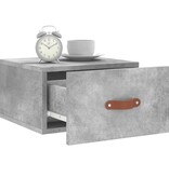 VidaXL Nachtkastjes 2 st wandgemonteerd 35x35x20 cm betongrijs