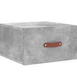 vidaXL Nachtkastjes 2 st wandgemonteerd 35x35x20 cm betongrijs