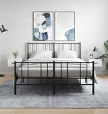 VidaXL Nachtkastjes 2 st wandgemonteerd 35x35x20 cm hoogglans wit