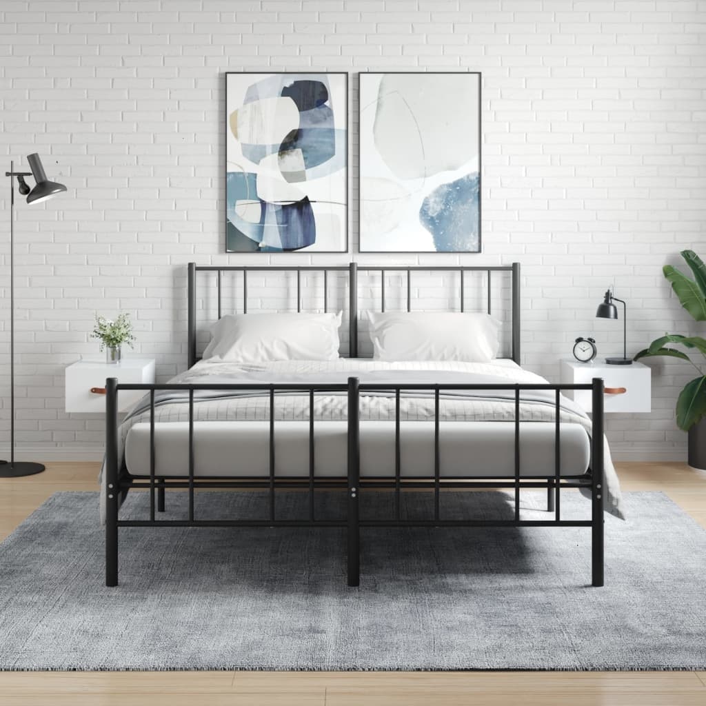 VidaXL Nachtkastjes 2 st wandgemonteerd 35x35x20 cm hoogglans wit