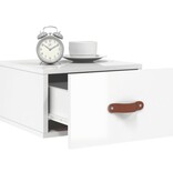 VidaXL Nachtkastjes 2 st wandgemonteerd 35x35x20 cm hoogglans wit