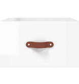 VidaXL Nachtkastje wandgemonteerd 35x35x20 cm hoogglans wit